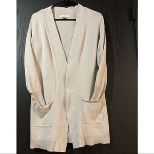 Cream Colored Long Cardigan